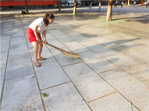 【美化校園】為迎接新生的到來，我院全體動(dòng)員美化校園環(huán)境